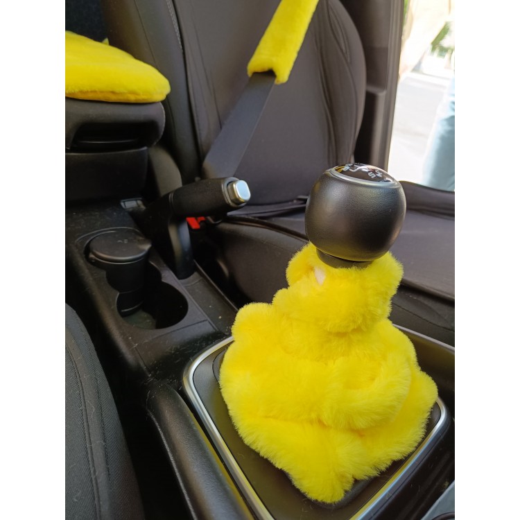 Yumuşak Peluş Vites Körüğü Vites Süsü Sarı Yumuşak Peluş Vites Körüğü Vites Süsü Sarı