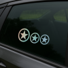3'lü Yıldız Oto Sticker Hologramlı 20x8cm 3'lü Yıldız Oto Sticker Hologramlı 20x8cm