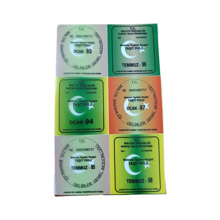 Türk Bayrağı Gümrük Pulu Oto Sticker İçerden Yapıkanlı Model Türk Bayrağı Gümrük Pulu Oto Sticker İçerden Yapıkanlı Model