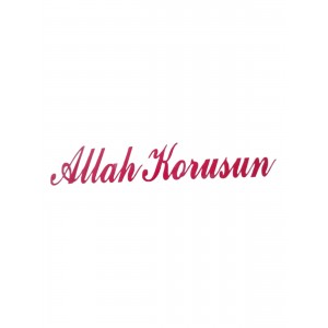 Allah Korusun Yazılı Oto Sticker Kırmızı 14x3cm