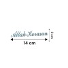 Allah Korusun Yazılı Oto Sticker Gri 14x3cm Allah Korusun Yazılı Oto Sticker Gri 14x3cm