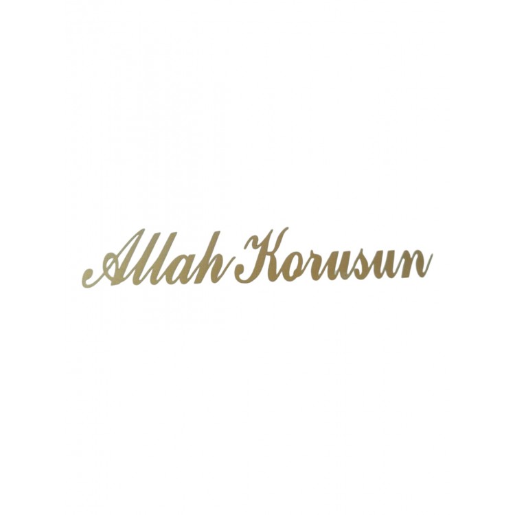 Allah Korusun Yazılı Oto Sticker Gold 14x3cm Allah Korusun Yazılı Oto Sticker Gold 14x3cm
