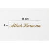 Allah Korusun Yazılı Oto Sticker Gold 14x3cm Allah Korusun Yazılı Oto Sticker Gold 14x3cm