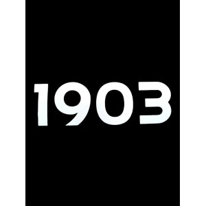 1903 Yazılı Oto Sticker Beyaz 20x7cm