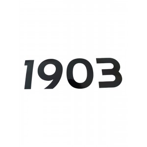 1903 Yazılı Oto Sticker Siyah 20x7cm