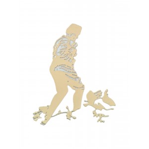 K.Atatürk Koca Tepe Metal Oto Sticker Gold 7x5cm