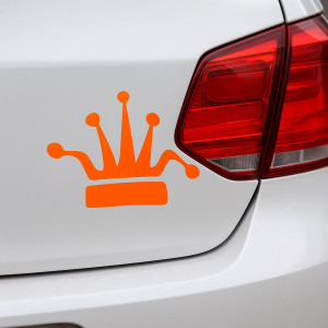 Taç Oto Sticker Turuncu 15x10cm