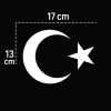 Türk Bayrağı Oto Sticker Beyaz 17x13 cm Türk Bayrağı Oto Sticker Beyaz 17x13 cm