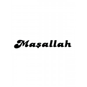 Maşallah Yazılı Oto Sticker Siyah 13x2cm