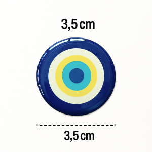 Nazar Boncuk Modeli  Yuvarlak Etiket Damla Sticker 3.5 cm