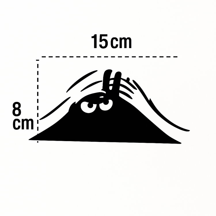 Bagajdan Bakan Öfkeli Adam Oto Stickeri Siyah 12x9cm