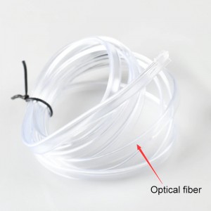 Kumandalı USB RGB Fiber Optik İp Neon Led Torpido Şeridi Çift Çıkışlı 4 Metre