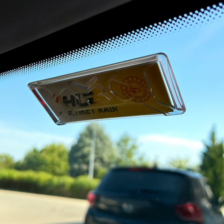 HGS Ön Cam İçin Şeffaf Plastik Kartvizit Etiket Tutucu