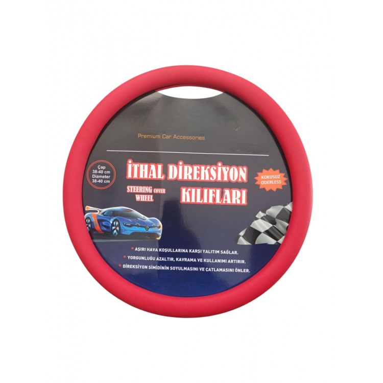Silikon Direksiyon Kılıfı Kırmızı Silikon Direksiyon Kılıfı Kırmızı