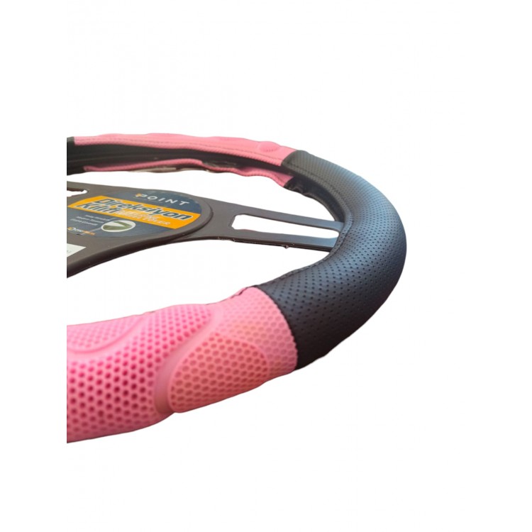 Deri Silikon Direksiyon Kılıfı Geçme 4 Parça Siyah Pembe Deri Silikon Direksiyon Kılıfı Geçme 4 Parça Siyah Pembe