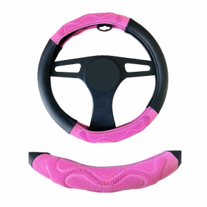 Deri Silikon Direksiyon Kılıfı Geçme 4 Parça Siyah Pembe Deri Silikon Direksiyon Kılıfı Geçme 4 Parça Siyah Pembe