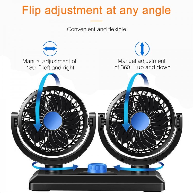 Araç İçi Torpido Üstü Çift Fanlı Oto Vantilatör 12 V Araç İçi Torpido Üstü Çift Fanlı Oto Vantilatör 12 V