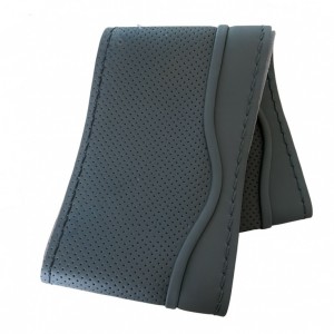 Lüx Desenli Deri Dikme Direksiyon Kılıfı 38-40cm Siyah Şeritli OND372