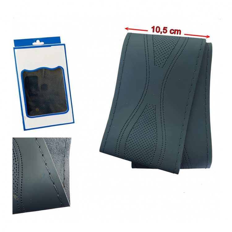 Lüx Desenli Deri Dikme Direksiyon Kılıfı 38-40cm Siyah OND364