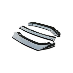 Seat Leon 2012-2020 Mk3 Uyumlu M Ön Tampon Lip 3 Parça Piano Black Siyah