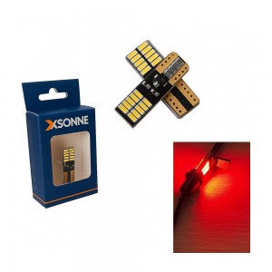 T10 Led Ampul 24 Ledli Canbuslı Park Ampulü 2'li Takım Kırmızı