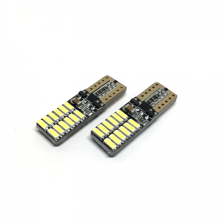 T10 Led Ampul 24 Ledli Canbuslı Park Ampulü 2'li Takım Turuncu