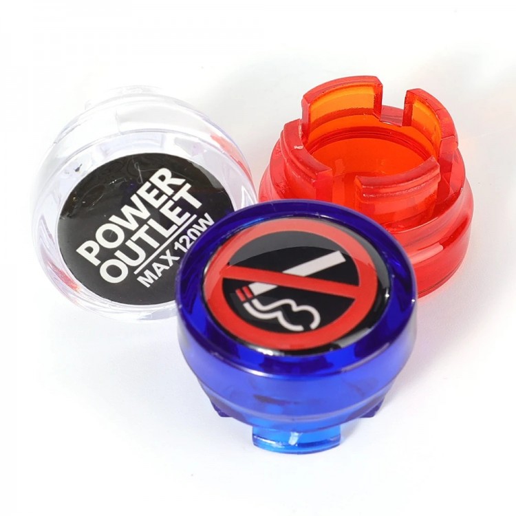 Araç Çakmaklık Yuvası Soketi Kapağı Sigara İçilmez Logolu 2.6x1.8cm Kırmızı