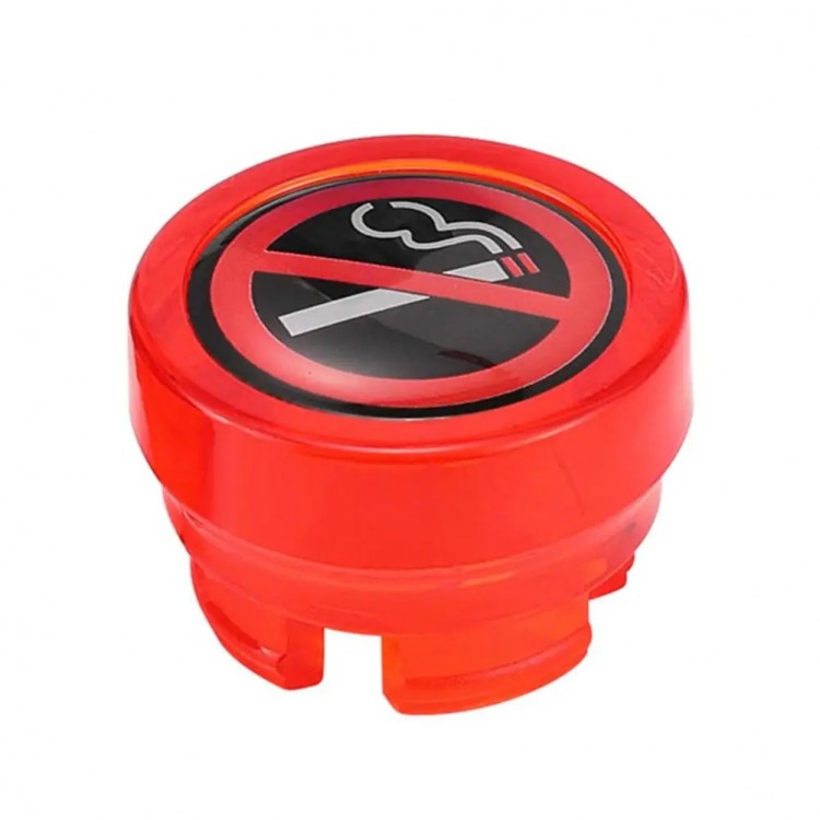 Araç Çakmaklık Yuvası Soketi Kapağı Sigara İçilmez Logolu 2.6x1.8cm Kırmızı