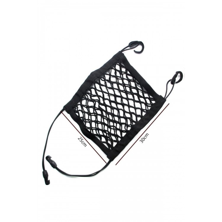 Oto Koltuk Arası File Ahtapot Ağ Düzenleyici Araç İçi Organizer Tek Cepli 30x28cm Siyah Oto Koltuk Arası File Ahtapot Ağ Düzenleyici Araç İçi Organizer Tek Cepli 30x28cm Siyah