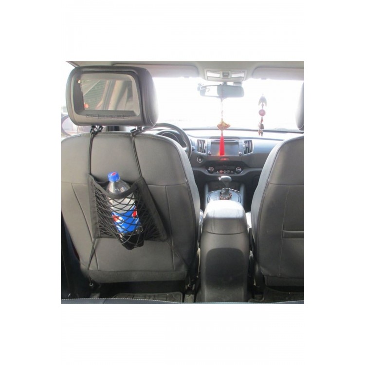 Oto Koltuk Arası File Ahtapot Ağ Düzenleyici Araç İçi Organizer Tek Cepli 30x28cm Siyah Oto Koltuk Arası File Ahtapot Ağ Düzenleyici Araç İçi Organizer Tek Cepli 30x28cm Siyah
