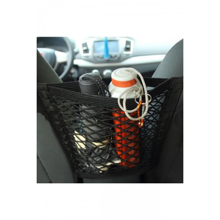 Oto Koltuk Arası File Ahtapot Ağ Düzenleyici Araç İçi Organizer Tek Cepli 30x28cm Siyah Oto Koltuk Arası File Ahtapot Ağ Düzenleyici Araç İçi Organizer Tek Cepli 30x28cm Siyah