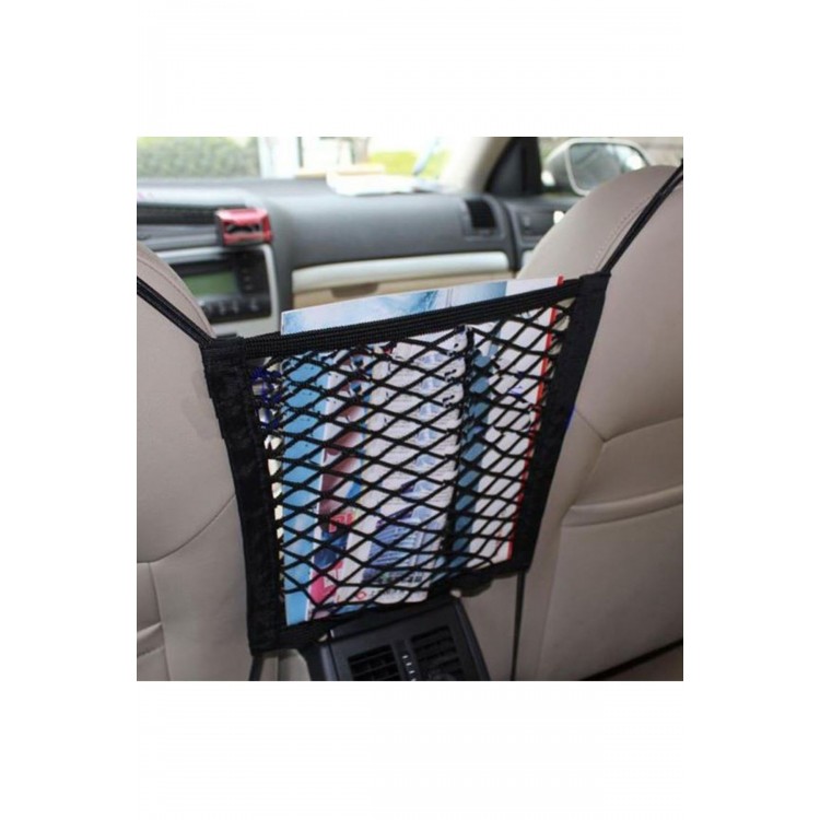 Oto Koltuk Arası File Ahtapot Ağ Düzenleyici Araç İçi Organizer Tek Cepli 30x28cm Siyah Oto Koltuk Arası File Ahtapot Ağ Düzenleyici Araç İçi Organizer Tek Cepli 30x28cm Siyah