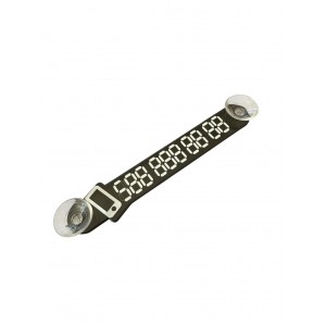 Araç Cam Önü Telefon Numaratörü Park Tel Pleksi Siyah Beyaz