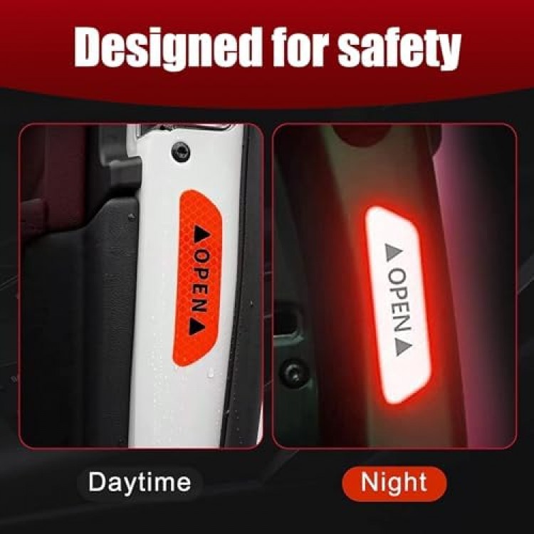 Araba Kapı Açık Uyarı Reflektörü Etiket Sticker 4'lü 9.5x2.5cm Kırmızı Araba Kapı Açık Uyarı Reflektörü Etiket Sticker 4'lü 9.5x2.5cm Kırmızı