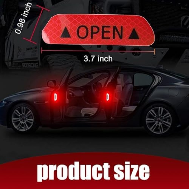 Araba Kapı Açık Uyarı Reflektörü Etiket Sticker 4'lü 9.5x2.5cm Kırmızı Araba Kapı Açık Uyarı Reflektörü Etiket Sticker 4'lü 9.5x2.5cm Kırmızı