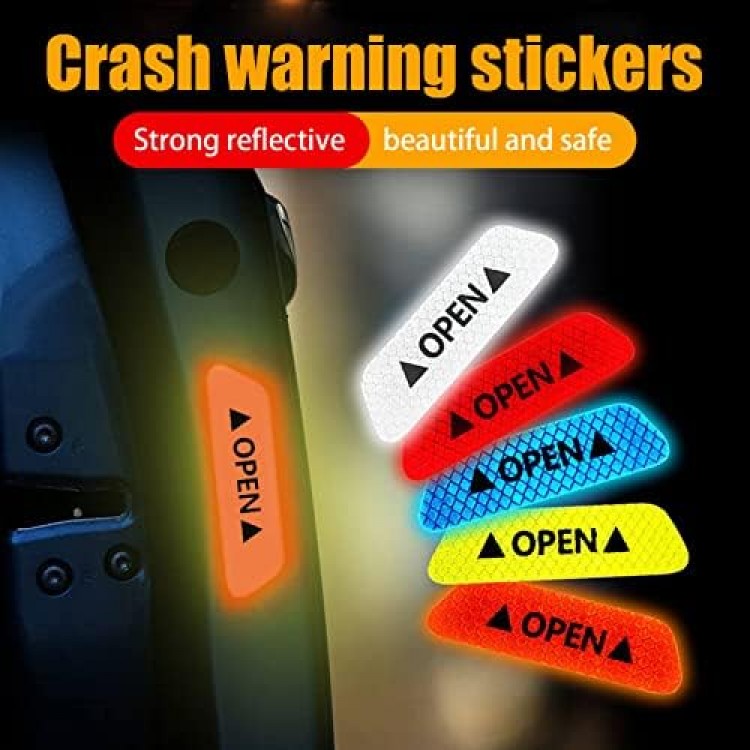 Araba Kapı Açık Uyarı Reflektörü Etiket Sticker 4'lü 9.5x2.5cm Sarı Araba Kapı Açık Uyarı Reflektörü Etiket Sticker 4'lü 9.5x2.5cm Sarı
