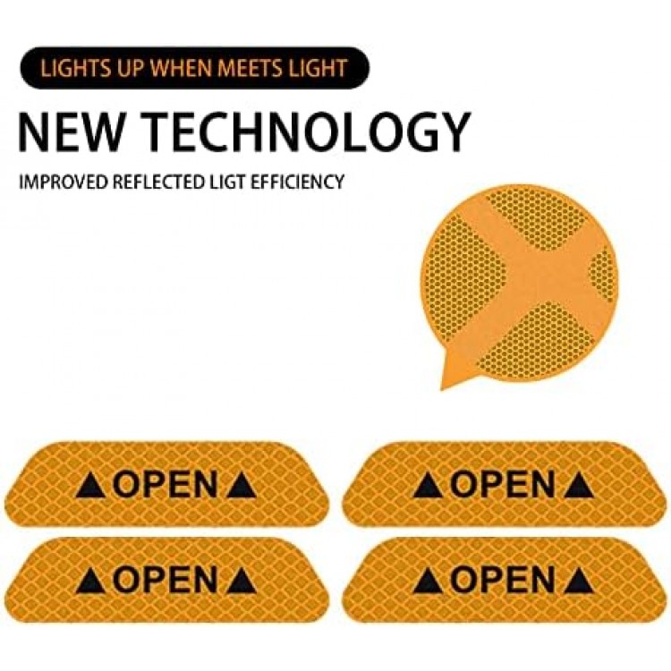 Araba Kapı Açık Uyarı Reflektörü Etiket Sticker 4'lü 9.5x2.5cm Sarı Araba Kapı Açık Uyarı Reflektörü Etiket Sticker 4'lü 9.5x2.5cm Sarı