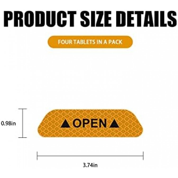 Araba Kapı Açık Uyarı Reflektörü Etiket Sticker 4'lü 9.5x2.5cm Sarı Araba Kapı Açık Uyarı Reflektörü Etiket Sticker 4'lü 9.5x2.5cm Sarı