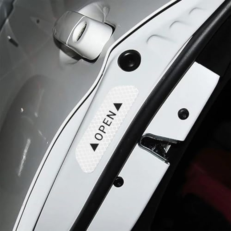 Araba Kapı Açık Uyarı Reflektörü Etiket Sticker 4'lü 9.5x2.5cm Beyaz Araba Kapı Açık Uyarı Reflektörü Etiket Sticker 4'lü 9.5x2.5cm Beyaz