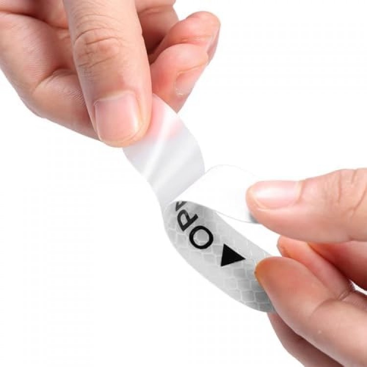 Araba Kapı Açık Uyarı Reflektörü Etiket Sticker 4'lü 9.5x2.5cm Beyaz Araba Kapı Açık Uyarı Reflektörü Etiket Sticker 4'lü 9.5x2.5cm Beyaz