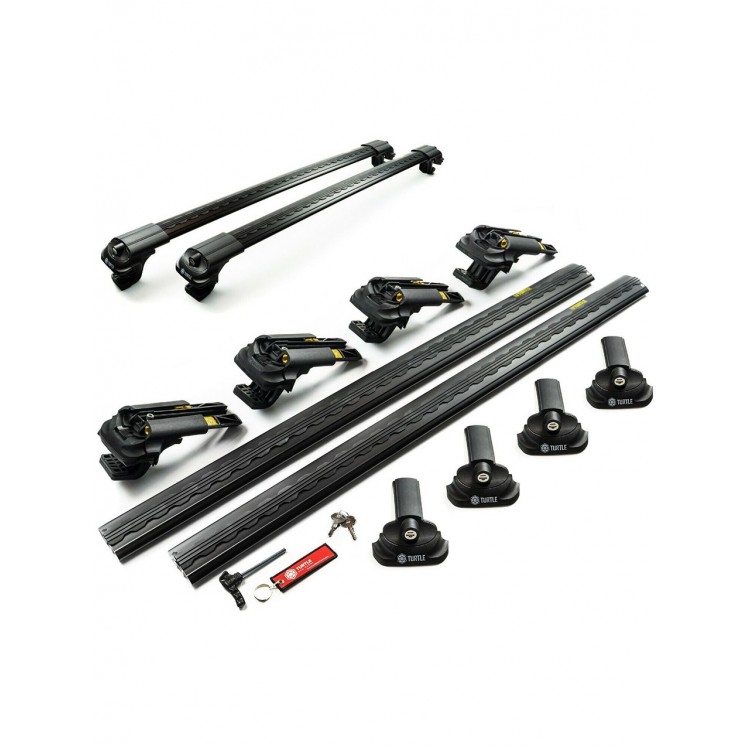 Dacia Renault Duster 2018-2025 Uyumlu Turtle Air-1 Full Kit Tavan Ara Atkı Seti 1002 82-86cm Siyah