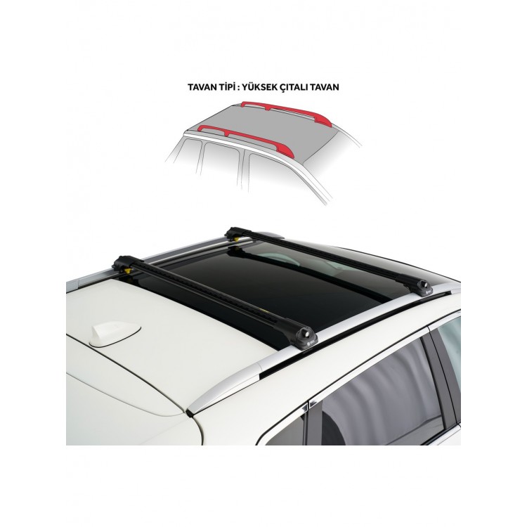 Dacia Renault Duster 2018-2025 Uyumlu Turtle Air-1 Full Kit Tavan Ara Atkı Seti 1002 82-86cm Siyah Dacia Renault Duster 2018-2025 Uyumlu Turtle Air-1 Full Kit Tavan Ara Atkı Seti 1002 82-86cm Siyah