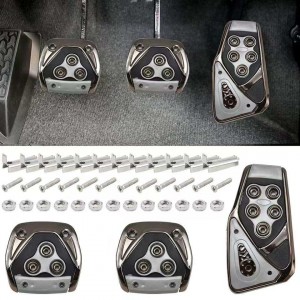 Manuel Araç Uyumlu Kaydırmaz Pedal Seti 3 Parça Siyah