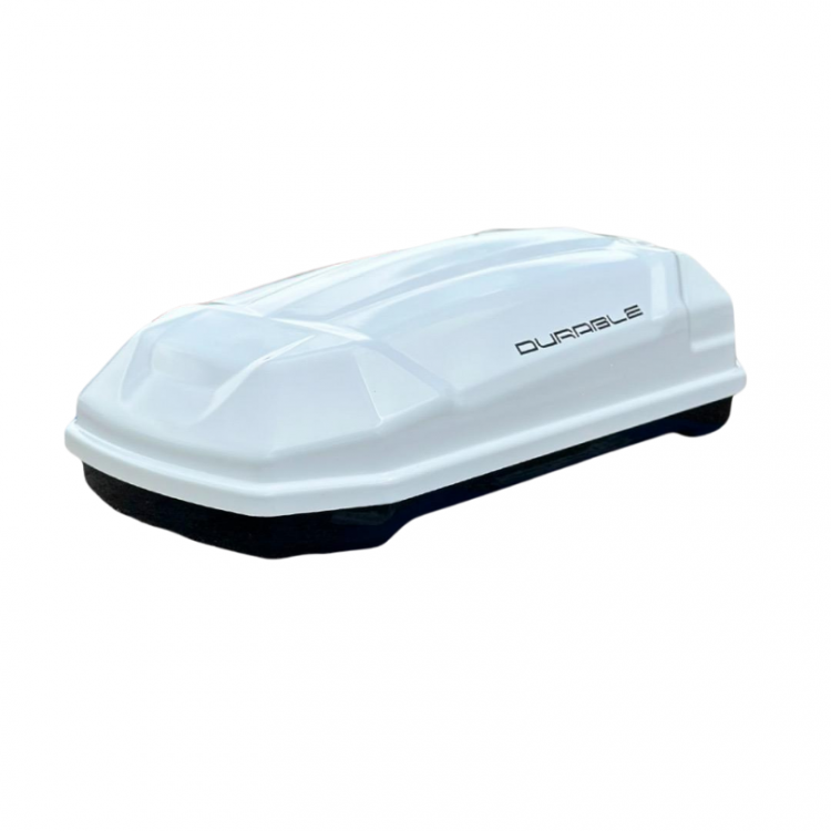 Durable Araç Üstü Port Bagaj 500 Lt Kilitli ABS Plastik Beyaz