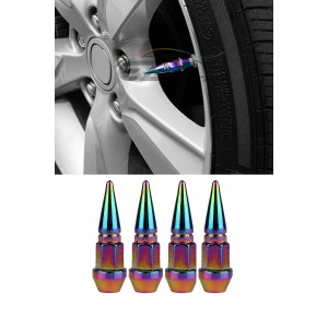 Alüminyum Sivri Sibop Kapağı Bukalemun Colormatic Sibob Kapağı 45mm 4'lü Set