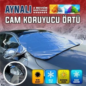 Güneş Buz Önleyici Yaz Kış 4 Mevsim Koruyucu Ön Cam Örtüsü