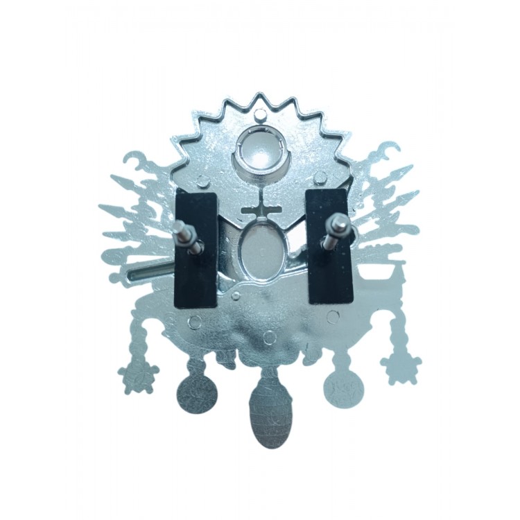 Osmanlı Devlet Arması Vidalı Kabartma Logo Küçük 10x8cm Krom