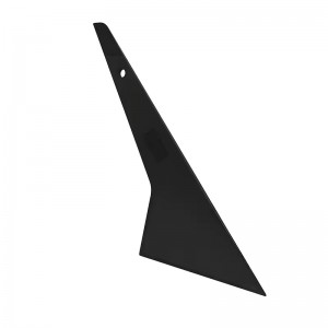 Uzun Saplı Yumuşak Isıya Dayanıklı Köşe Ragle Cam Filmi Çekme Aparatı 30x12cm Siyah