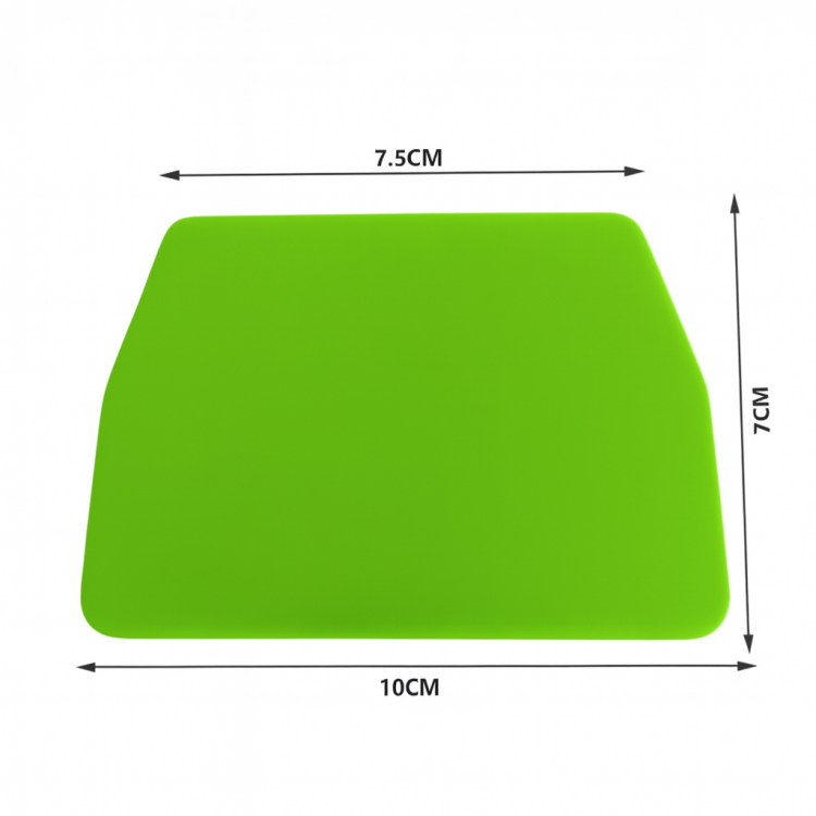 Kare Ragle PPF/TPH Cam Filmi Çekme Uygulama Aparatı Teflonlu 10x7cm Yeşil