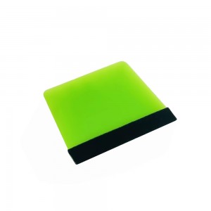 Kare Oval Ragle PPF/TPH Cam Filmi Çekme Uygulama Aparatı Teflonlu 10x7cm Yeşil